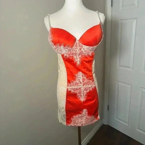 Coquette corset style push up slip dress L - Picture 2 of 6